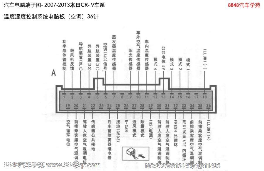 2007-2013本田CR- V 温度湿度控制系统电脑板（空调）36针